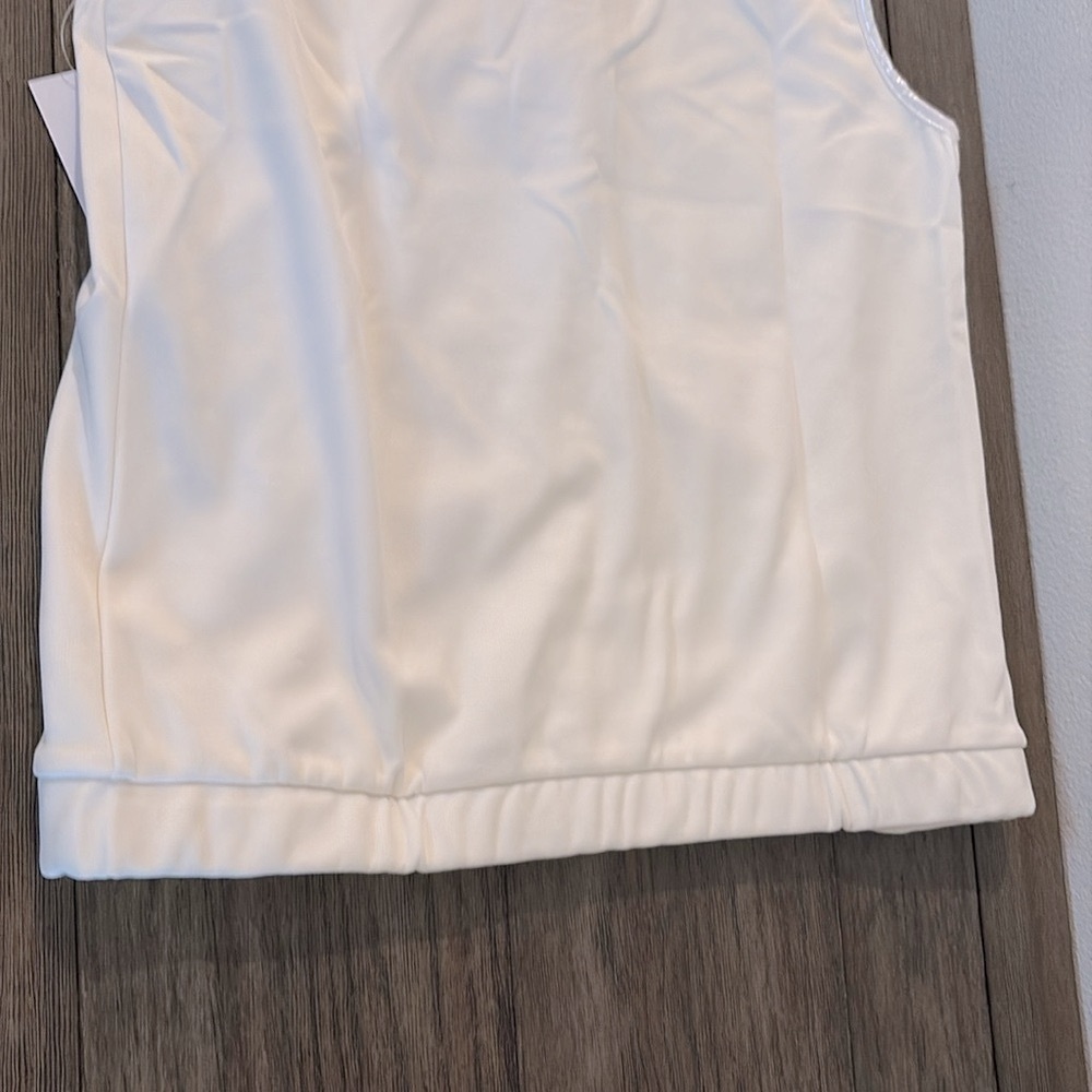 NWT [Tek Gear] Sleeveless Full-Zip White Wildflower Quilted Vest Girls XXL 18/20 - Picture 10 of 12